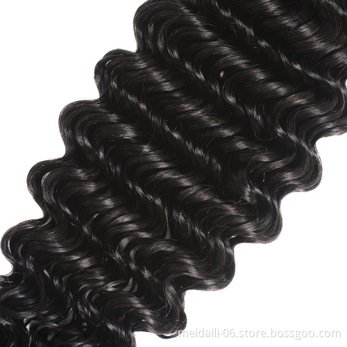 Brazilian hair styles 100% unprocessed curly human hair extension deep wave natural color hair bundles
